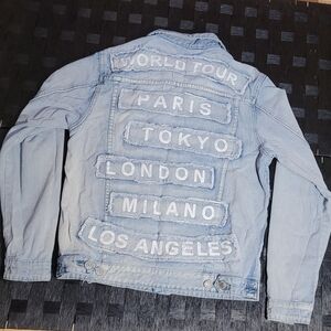 World Tour Mens S Bleach Denim Jacket